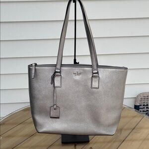 Kate Spade Metallic Silver Tote